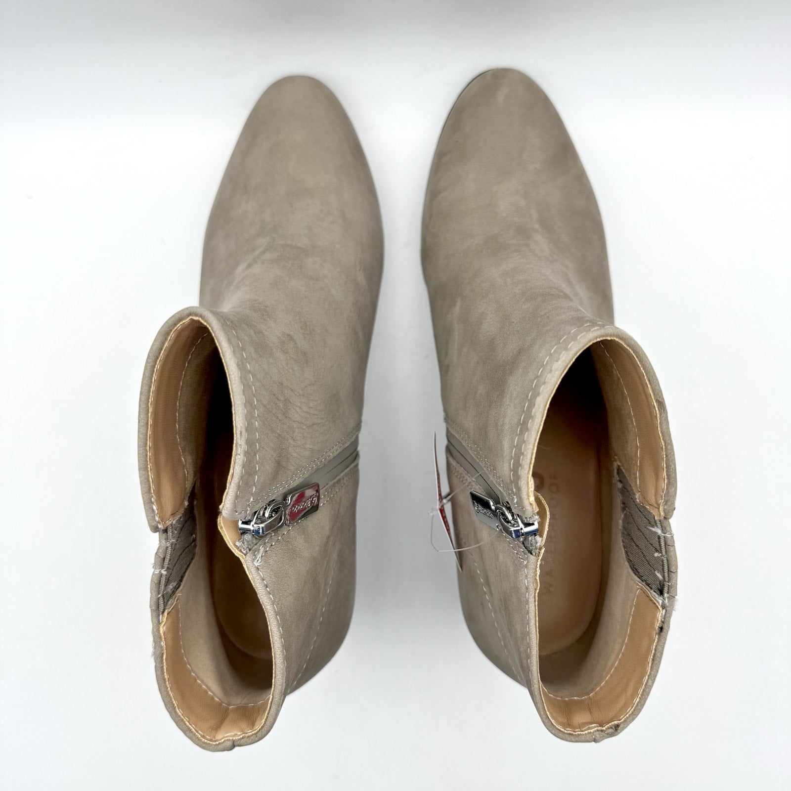 Blondo Womens Valli 2.0 Ankle Booties SIZE 8 M Taupe Grey Nubuck Leather NIB
