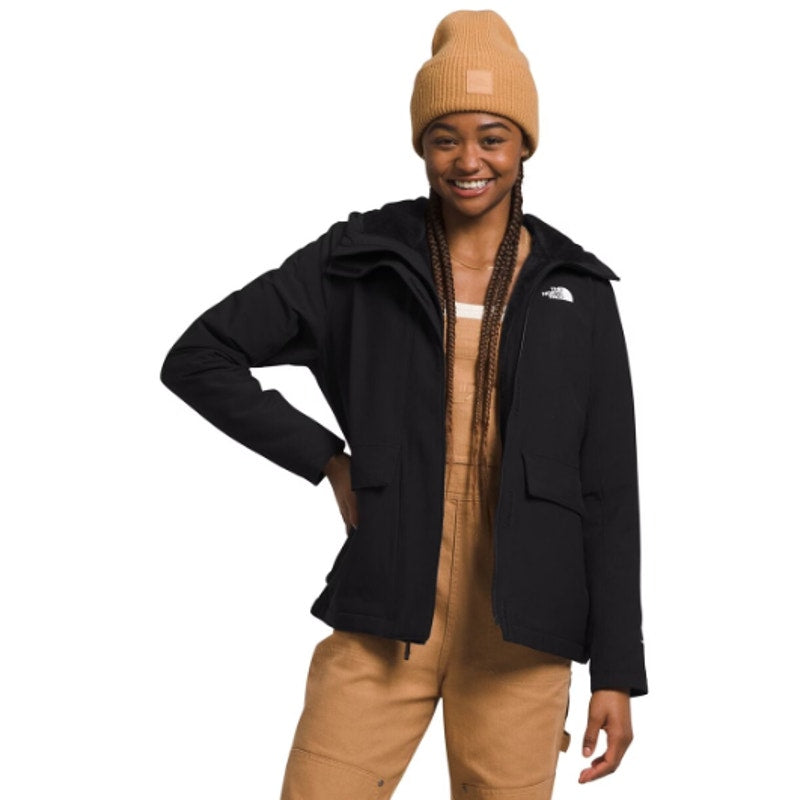 THE NORTH FACE Womens Shelbe Raschel Jacket Large TNF Black Insulated Hooded NWT