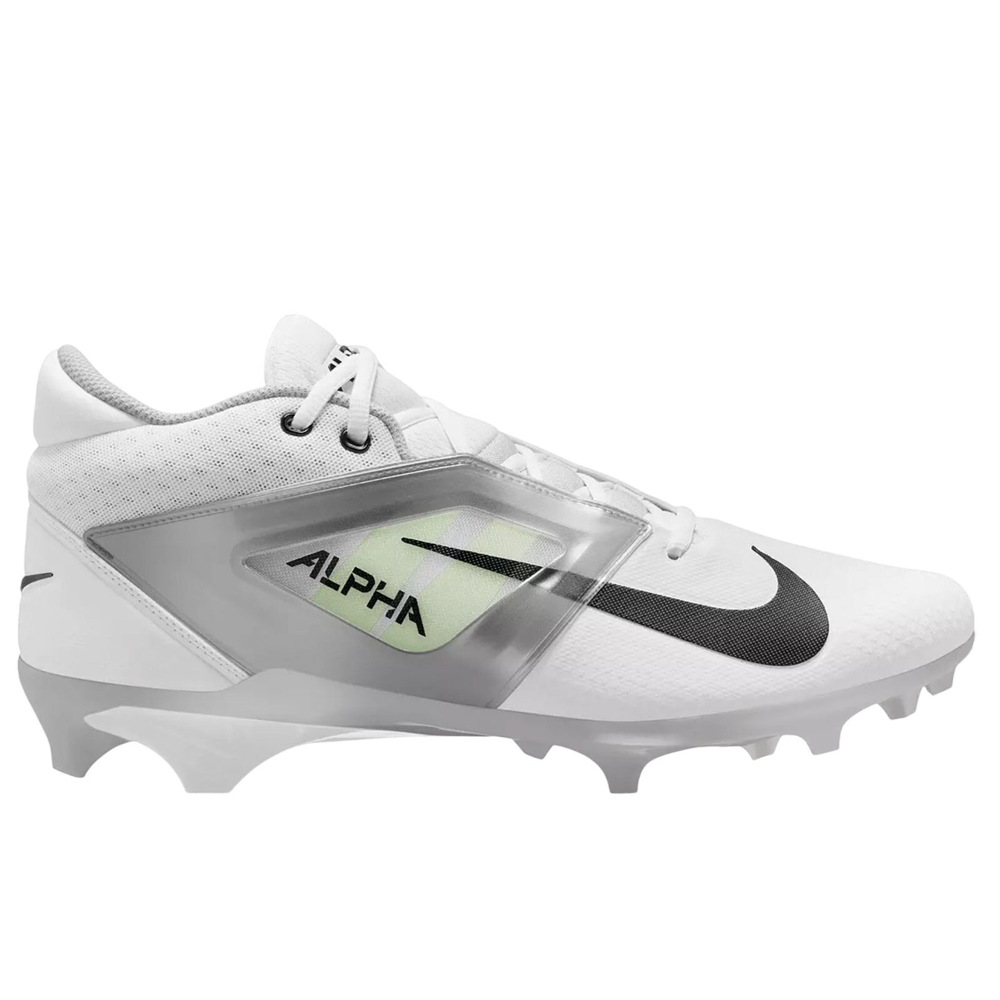 Nike Men's Alpha Menace 4 Pro Molded Football Cleats Size 13 White Black NWOB