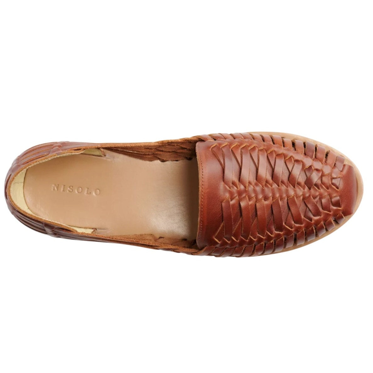 Nisolo Mens Huarache Sandal US 10 EU 43 Brown Leather NWOB