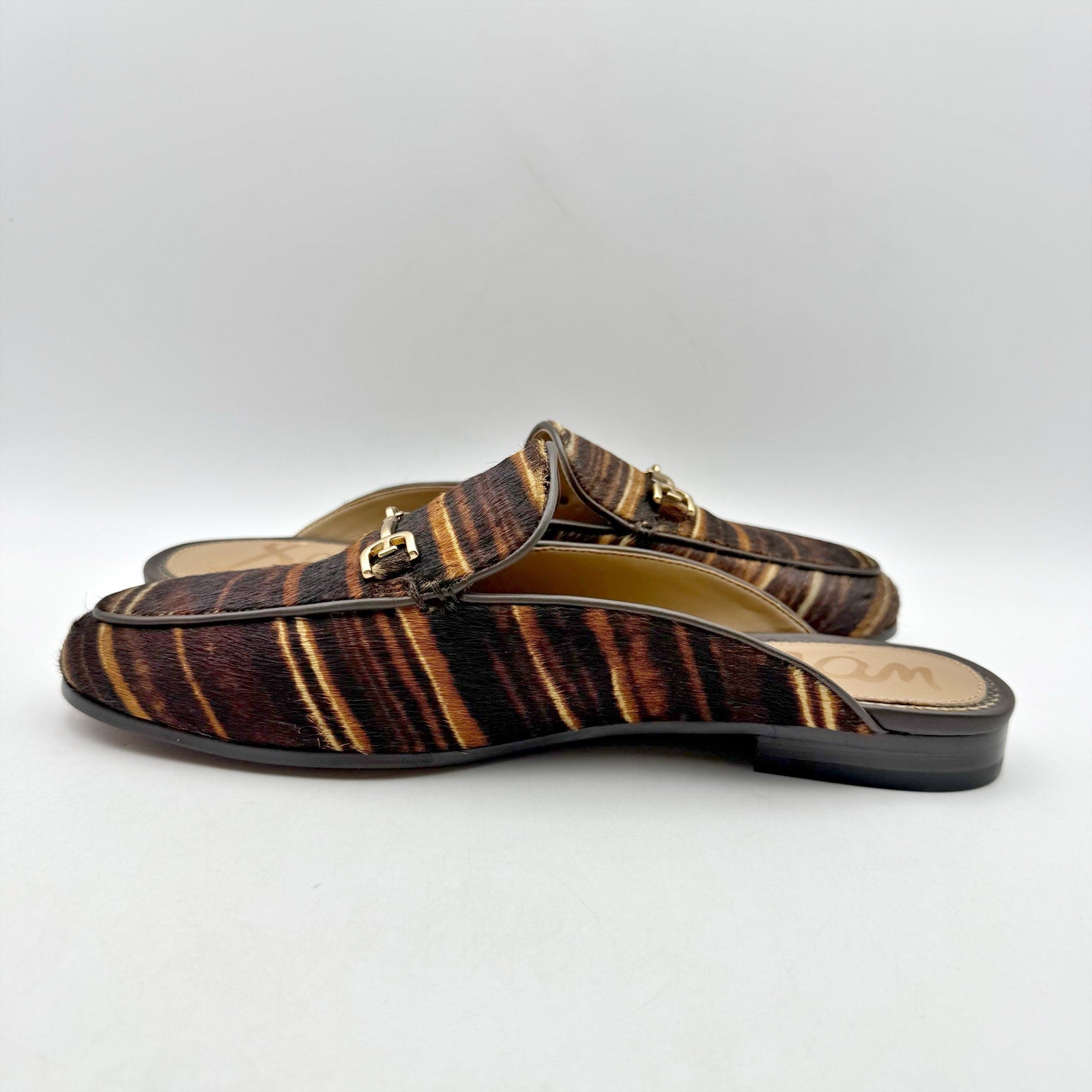 Sam Edelman Womens Linnie Bit Mule Size 7 M Brown Multcolor Calf Leather NIB