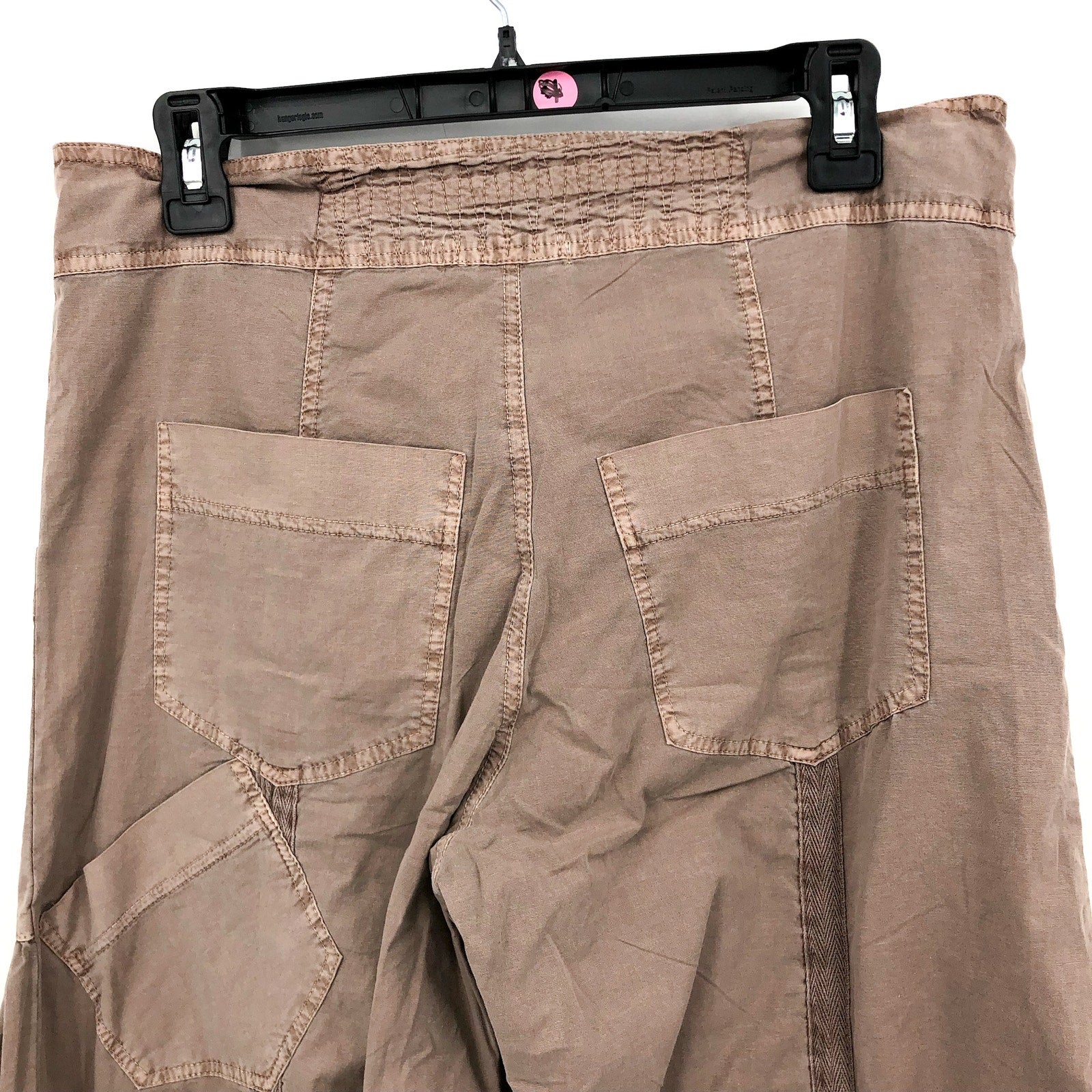XCVI Women's Willowy Wide Leg Pants Small Mink Tan Stretch Poplin NWT