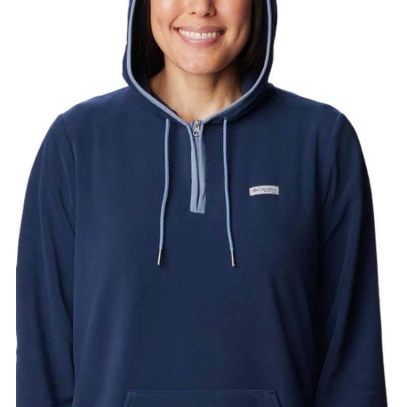 Columbia Womens Tidal Fleece Hoodie XS Blue Pocket Pullover NWT