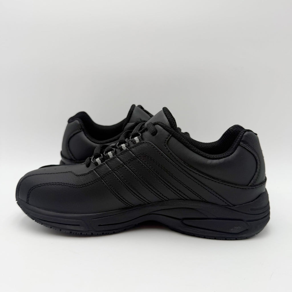 Dr. Scholls Womens Kimberly Work Sneakers Size 6.5 Wide Black Leather SR NIB