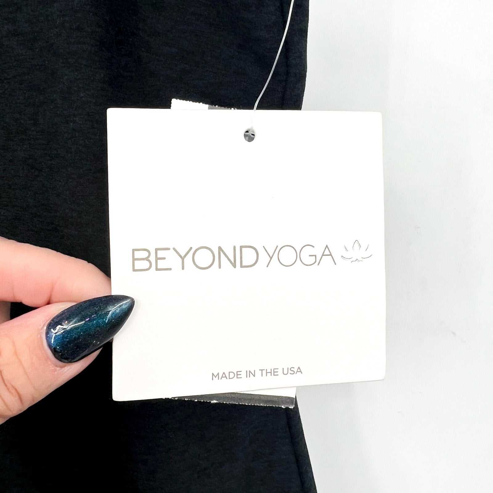 BEYOND YOGA Icon Midi Dress XS Black Darkest Night Spacedye Square Neck NWT