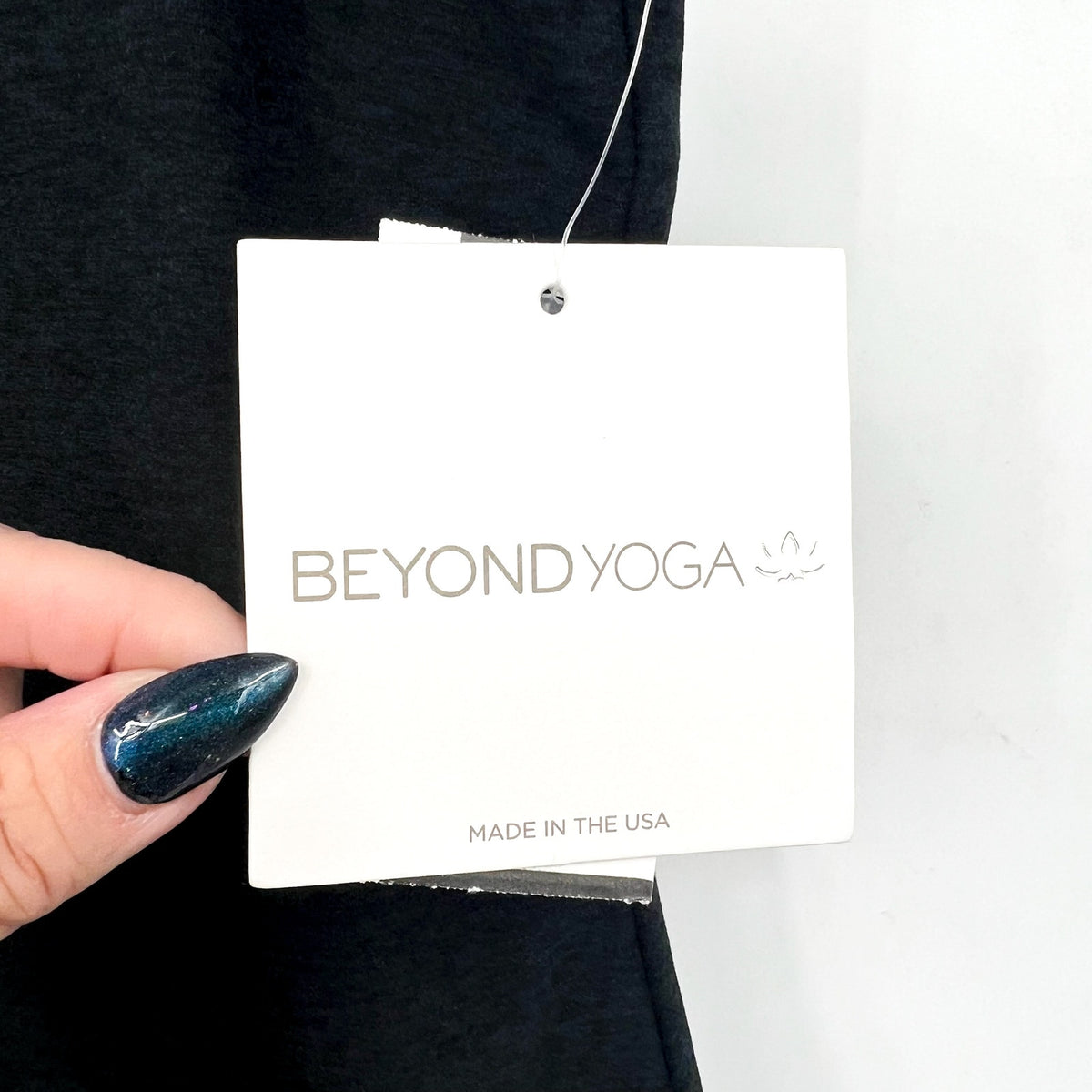 BEYOND YOGA Icon Midi Dress XS Black Darkest Night Spacedye Square Neck NWT