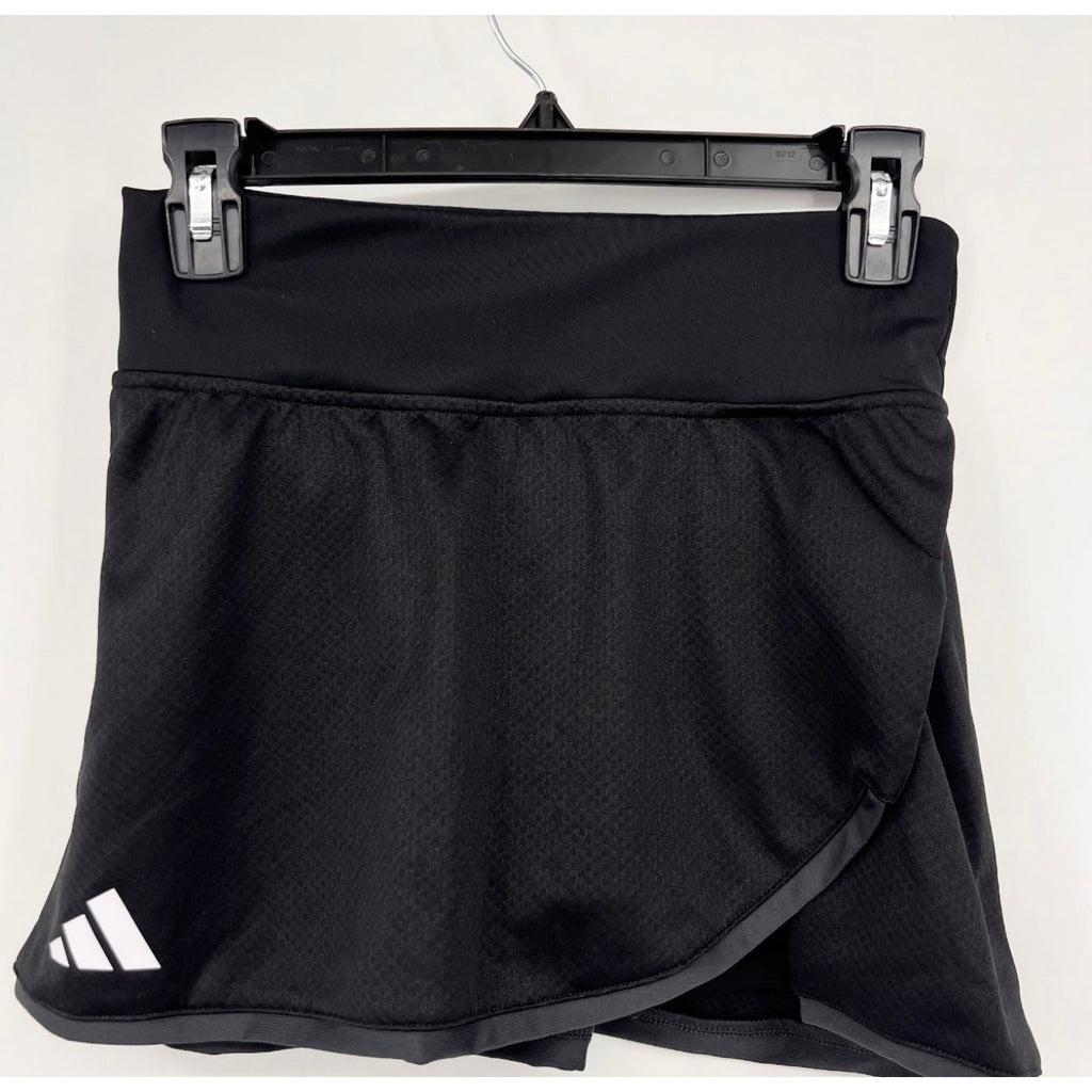 ADIDAS Women's Club Tennis Skirt XS Black Inner Short Skort NWT
