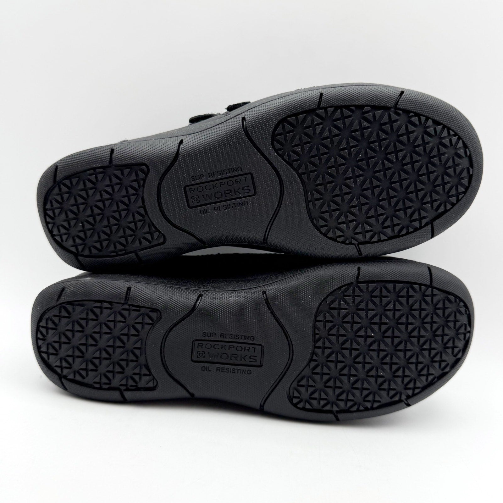 Rockport Womens Daisey Work Slip-On Shoe US 5.5 Wide Black Leather Alloy Toe NIB