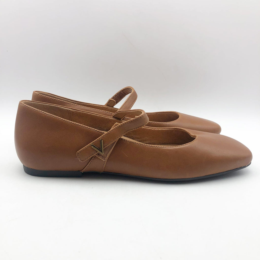 Vionic Womens Alameda Mary Jane Flats Size 9M EU 40 Brown Leather NIB