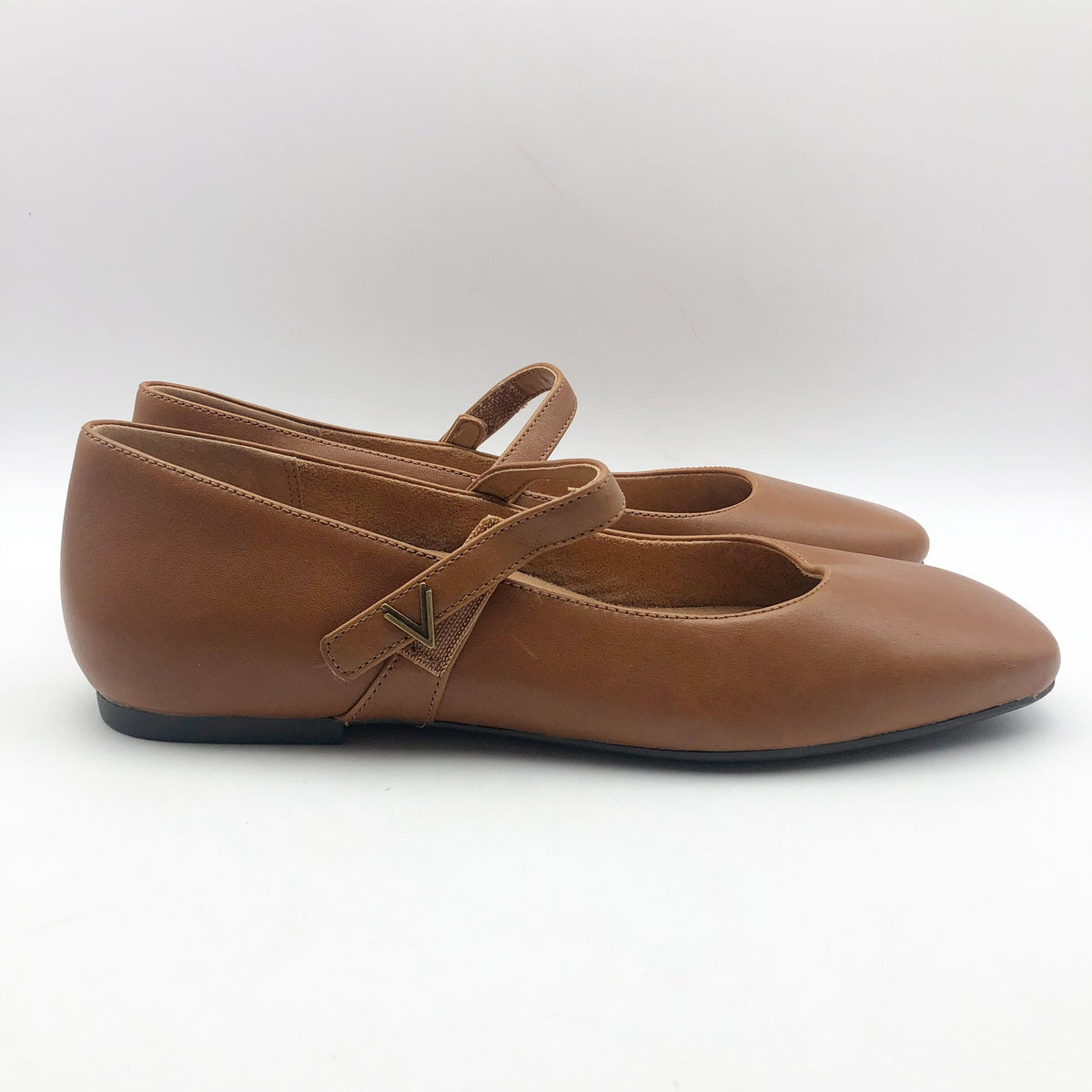 Vionic Womens Alameda Mary Jane Flats Size 9M EU 40 Brown Leather NIB