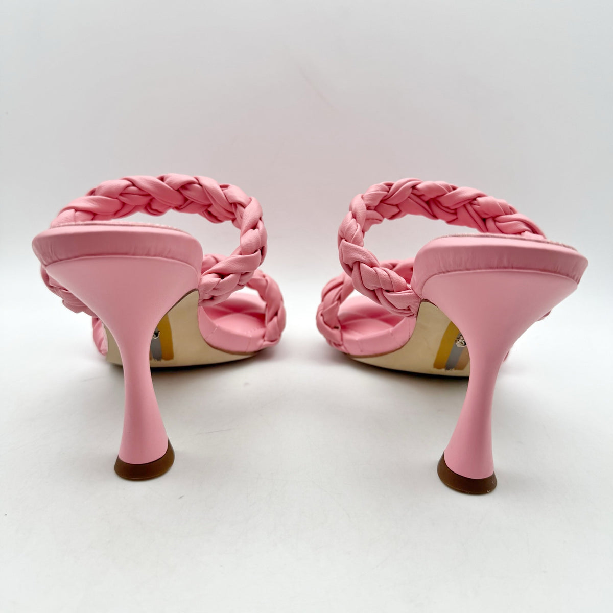 Sam Edelman Womens Meghan Heeled Sandals Size 8 M EU 38 Pink Slip On NIB