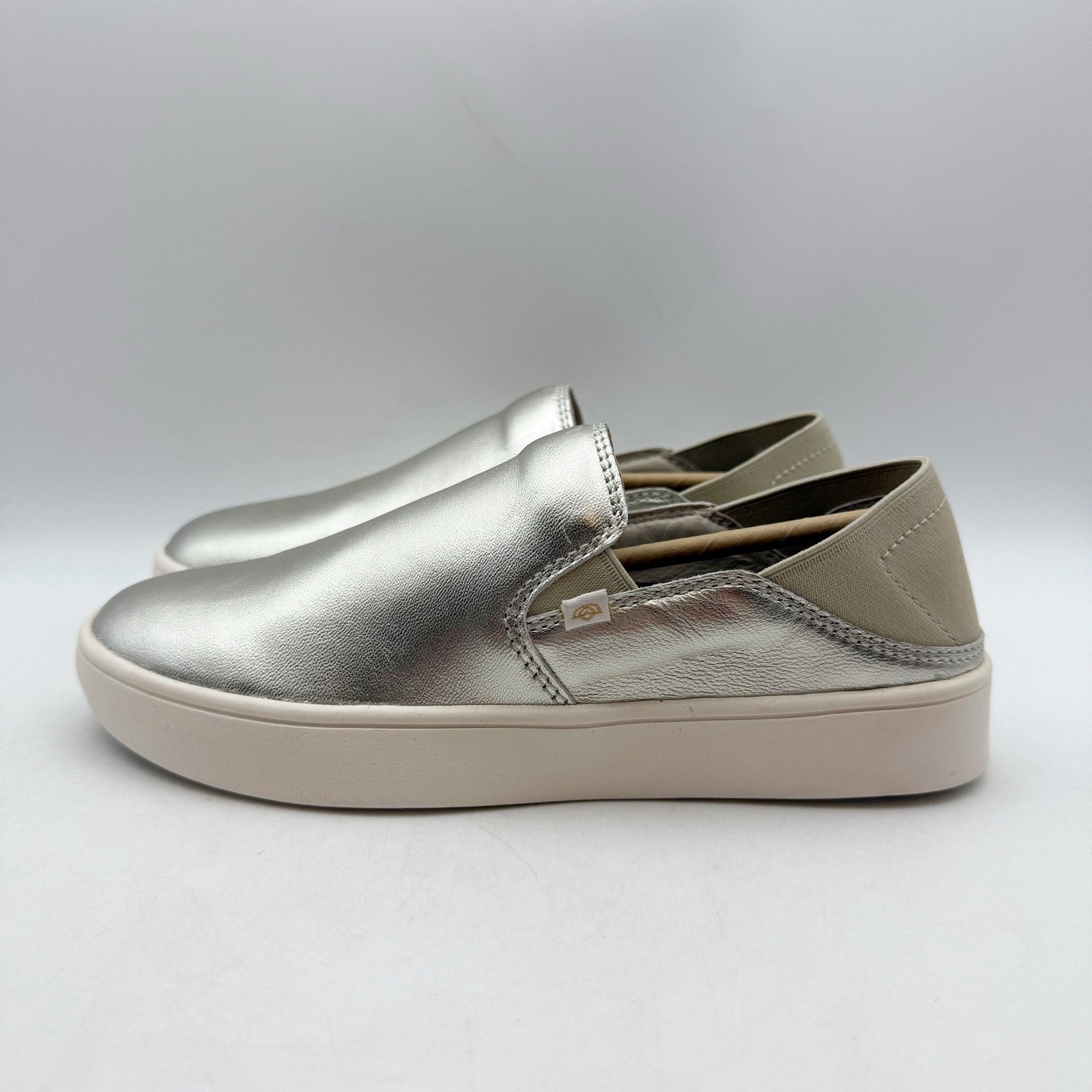 Spenco Womens Saylor Slip On Sneakers US 5 M EU 35 Champagne Gold Leather NIB