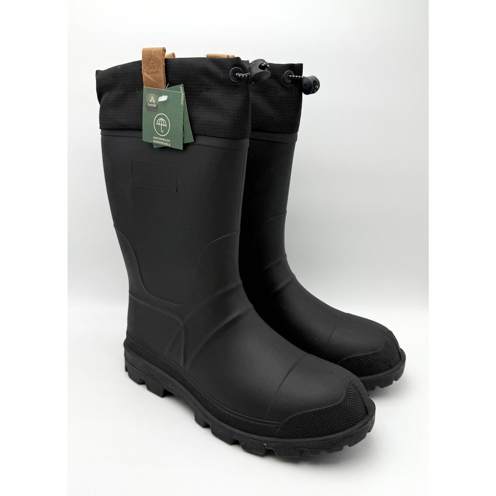 Kamik Mens Tundra Winter Boots Size 10 M EU 43 Black Waterproof Mid-Calf NIB