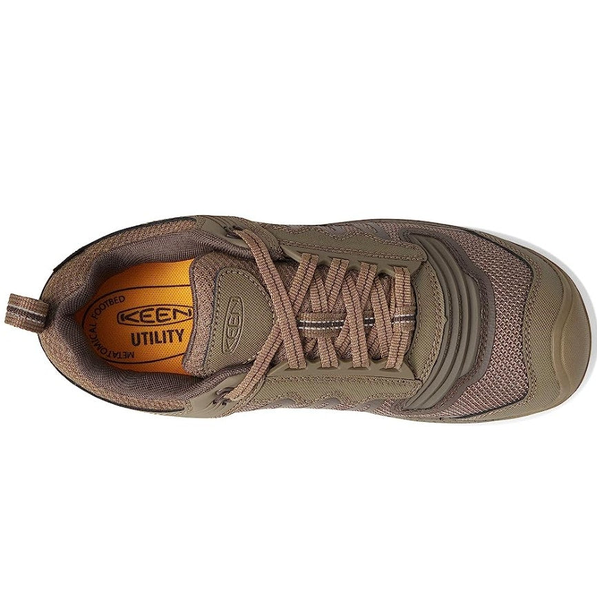 KEEN Utility Mens Reno KBF Work Shoes Size 7.5 Wide Grey Waterproof Soft Toe NIB