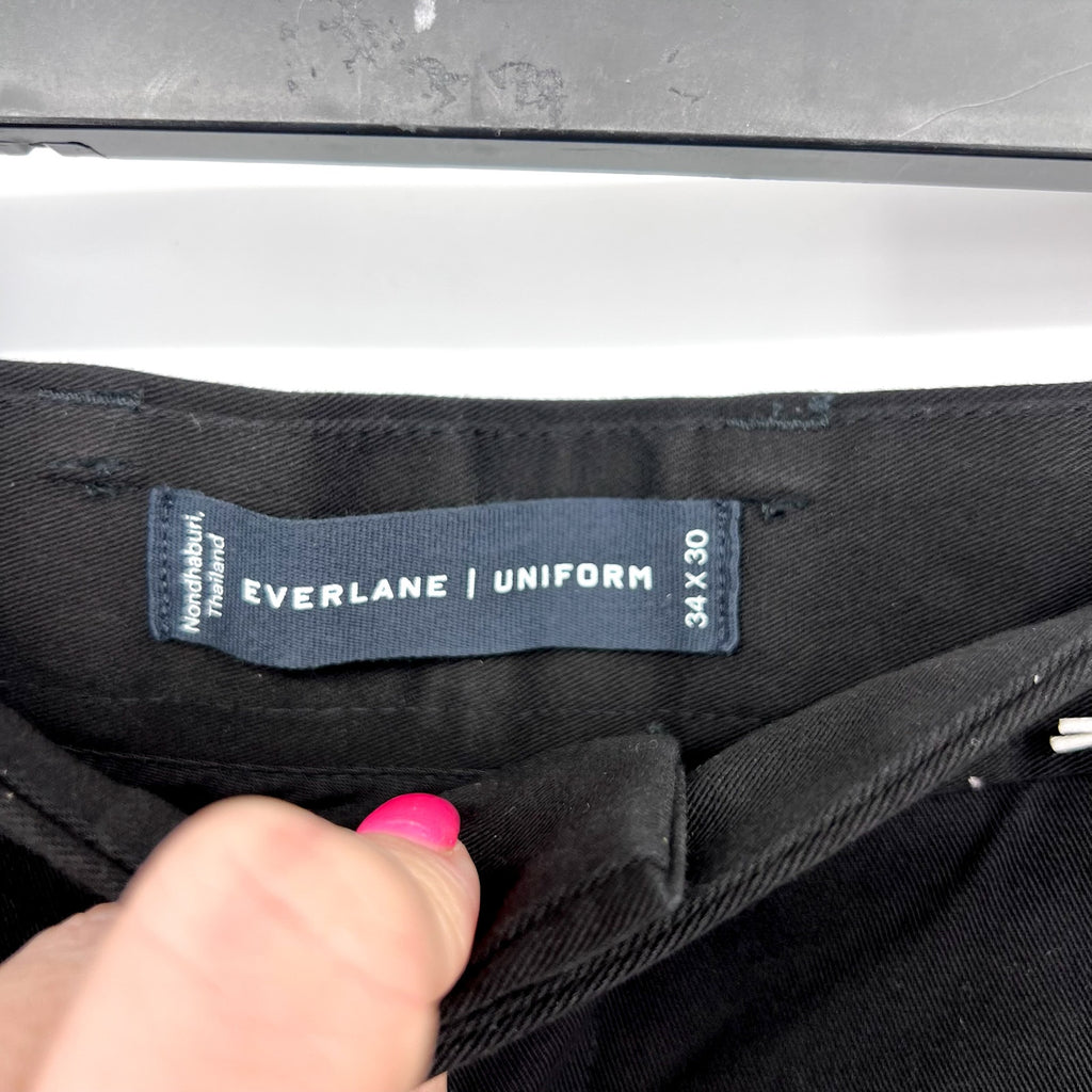 EVERLANE Men's Uniform The Performance Chino 34x30 Black Pants NWT