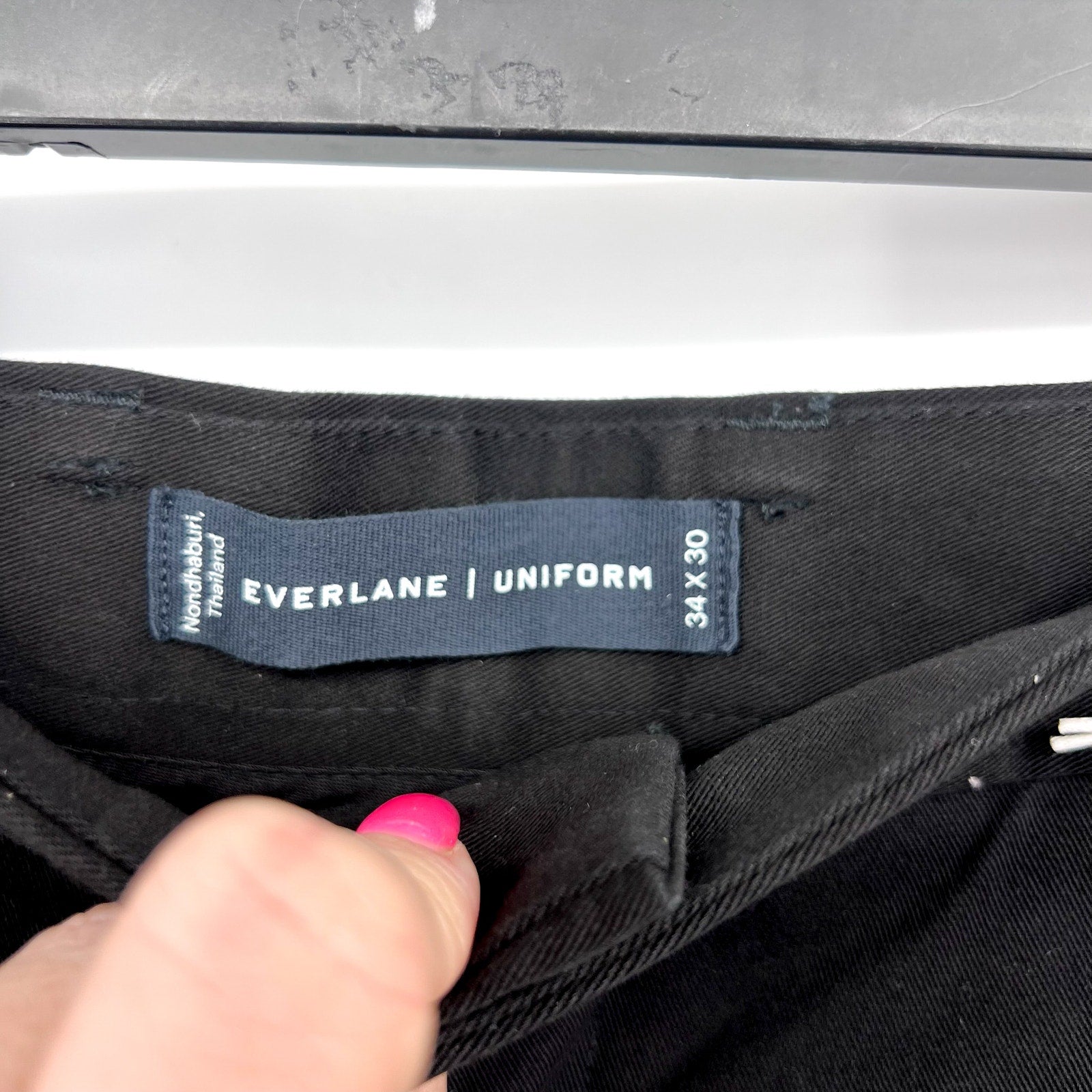 EVERLANE Men's Uniform The Performance Chino 34x30 Black Pants NWT