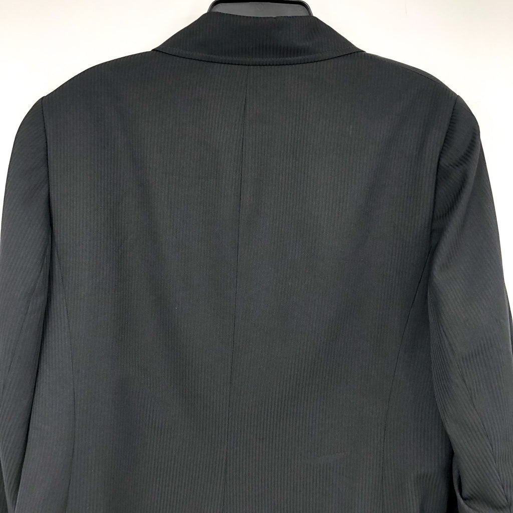 LE SUIT Womens Two Button Suit Jacket 20W Black Contrast Pinstripe Blazer NWT