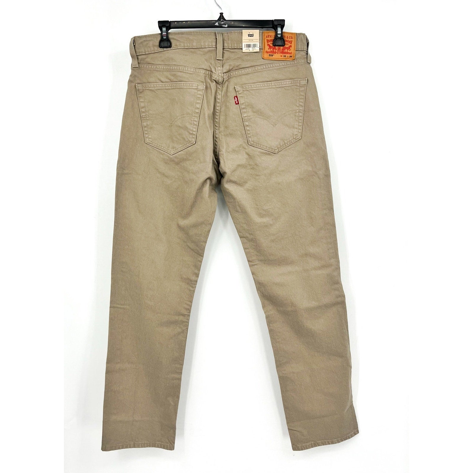 Levi's Mens 559 Relaxed Fit Straight Jeans 33x34 Taupe Brown 00559-0625 NWT