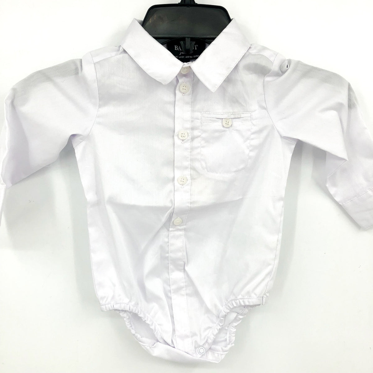 BARDOT JUNIOR Baby Boy Textured Shirt Grow Bodysuit 12-18 Months White NWT