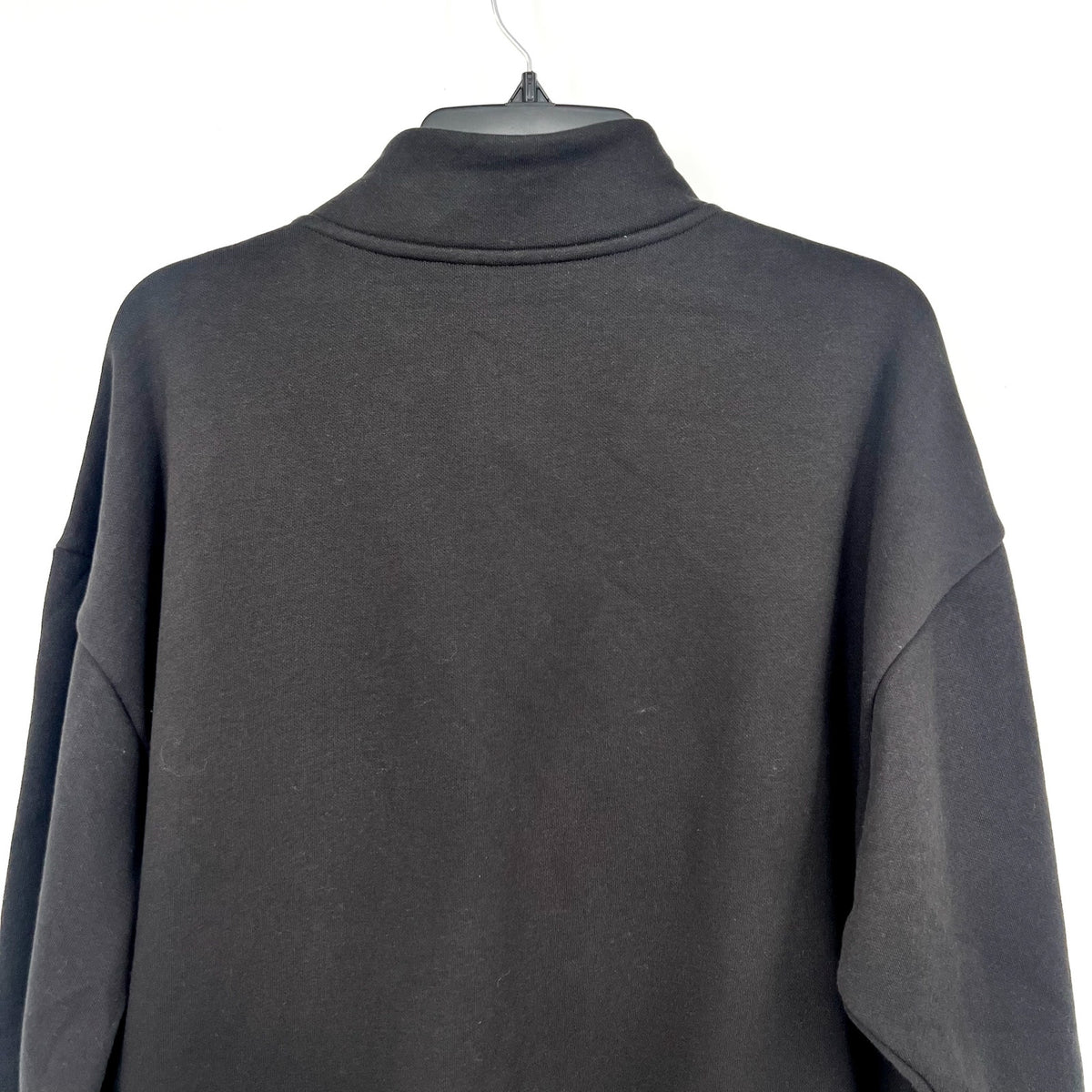 PUMA Women's Half-Zip Sweatshirt Large Black Minimal Gold Pullover NWT