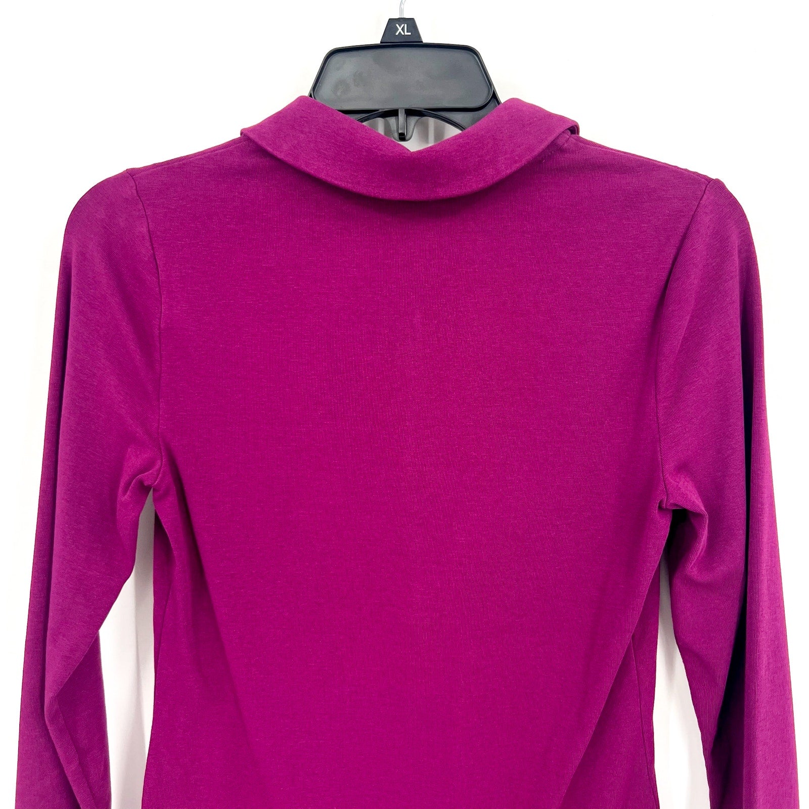 LILLY PULITZER Womens Reema Long Sleeve Polo Top Small Purple Amarena Cherry NWT
