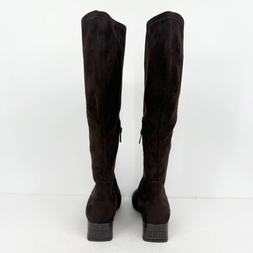 Donald Pliner Womens Regina Knee High Boot US 8.5 M Brown Suede NWOB