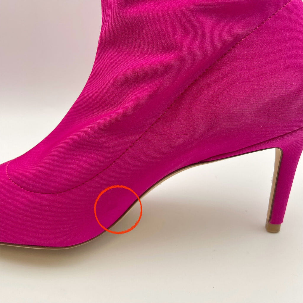 Stuart Weitzman Womens Stuart 75 Stretch Bootie US 8 Pink Magenta EUC