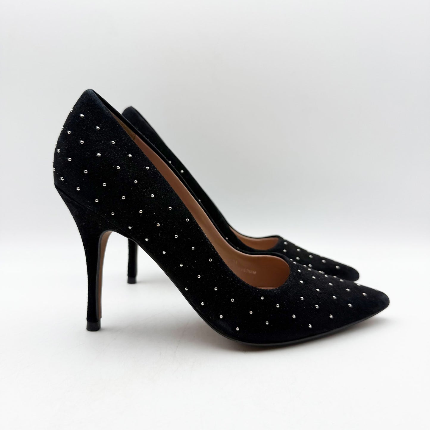 Linea Paola Womens Pamila Pumps US 5.5 M Black Stud Details Stiletto NIB