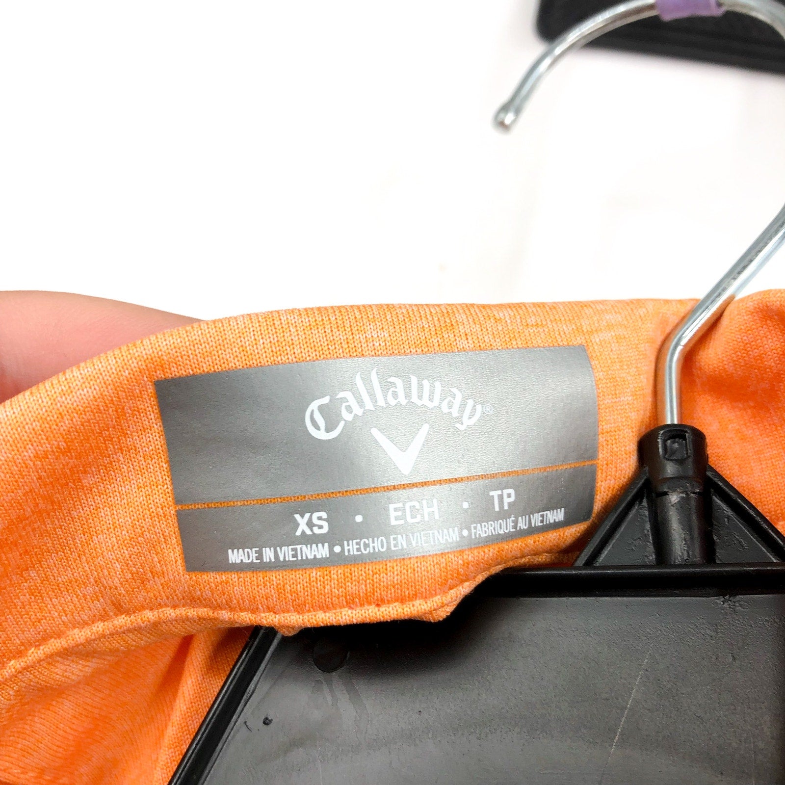 CALLAWAY Women's Quarter Zip Golf Polo Shirt XS Orange Sleeveless NWT