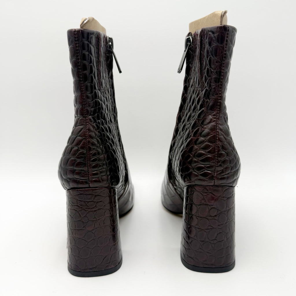Sam Edelman Womens Codie Ankle Bootie Size 5 M Bordeaux Red Leather NIB