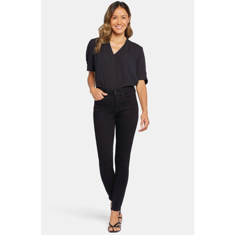 NYDJ Women's Ami Skinny Jeans Size 6 Black High Rise Lift Tuck Technology NWT