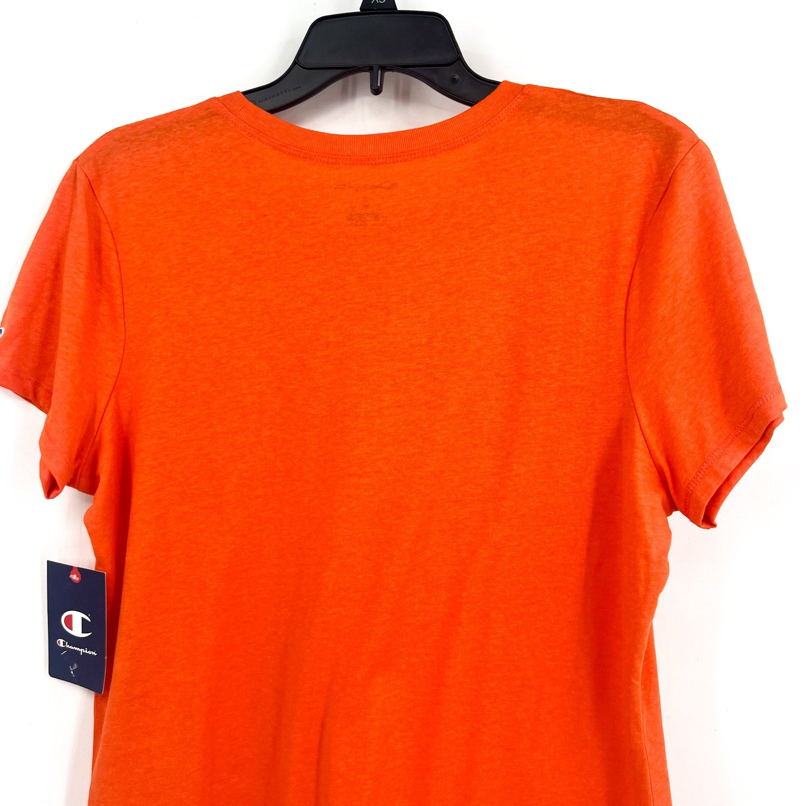 CHAMPION Womens Clemson Team Script Short Sleeve T-shirt Large Orange NWT