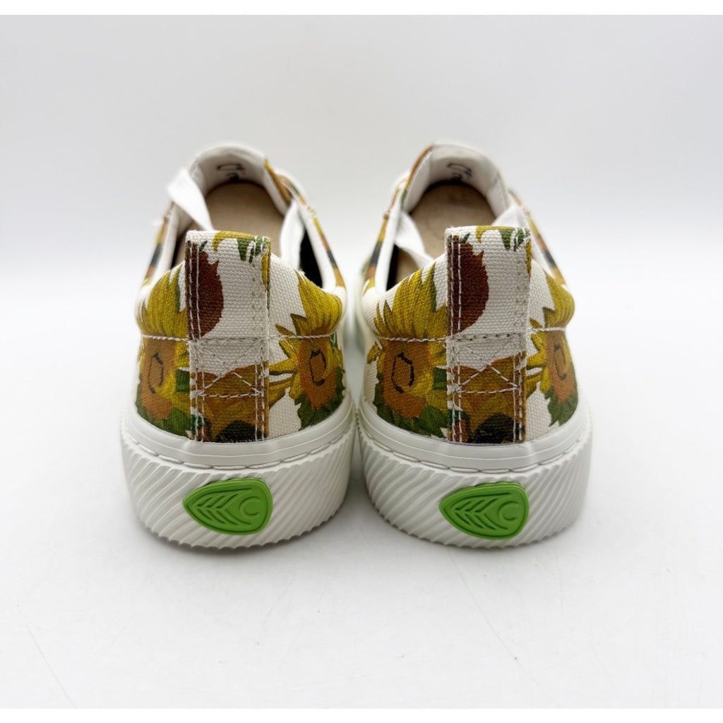 Cariuma X Van Gogh Womens OCA Low Sneaker Size 7.5 Sunflower White Canvas NIB
