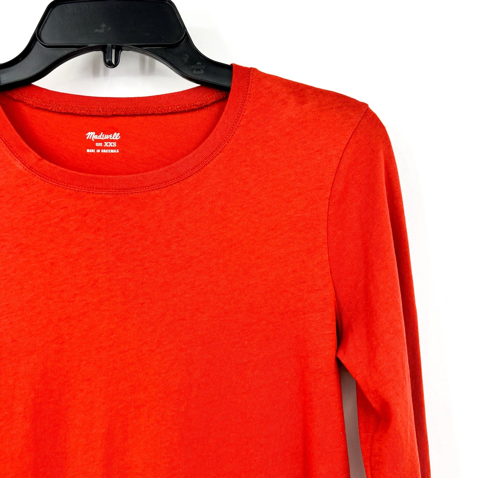 MADEWELL Women's Northside Vintage Long-Sleeve Tee XXS Orange Etruscan Clay NWT