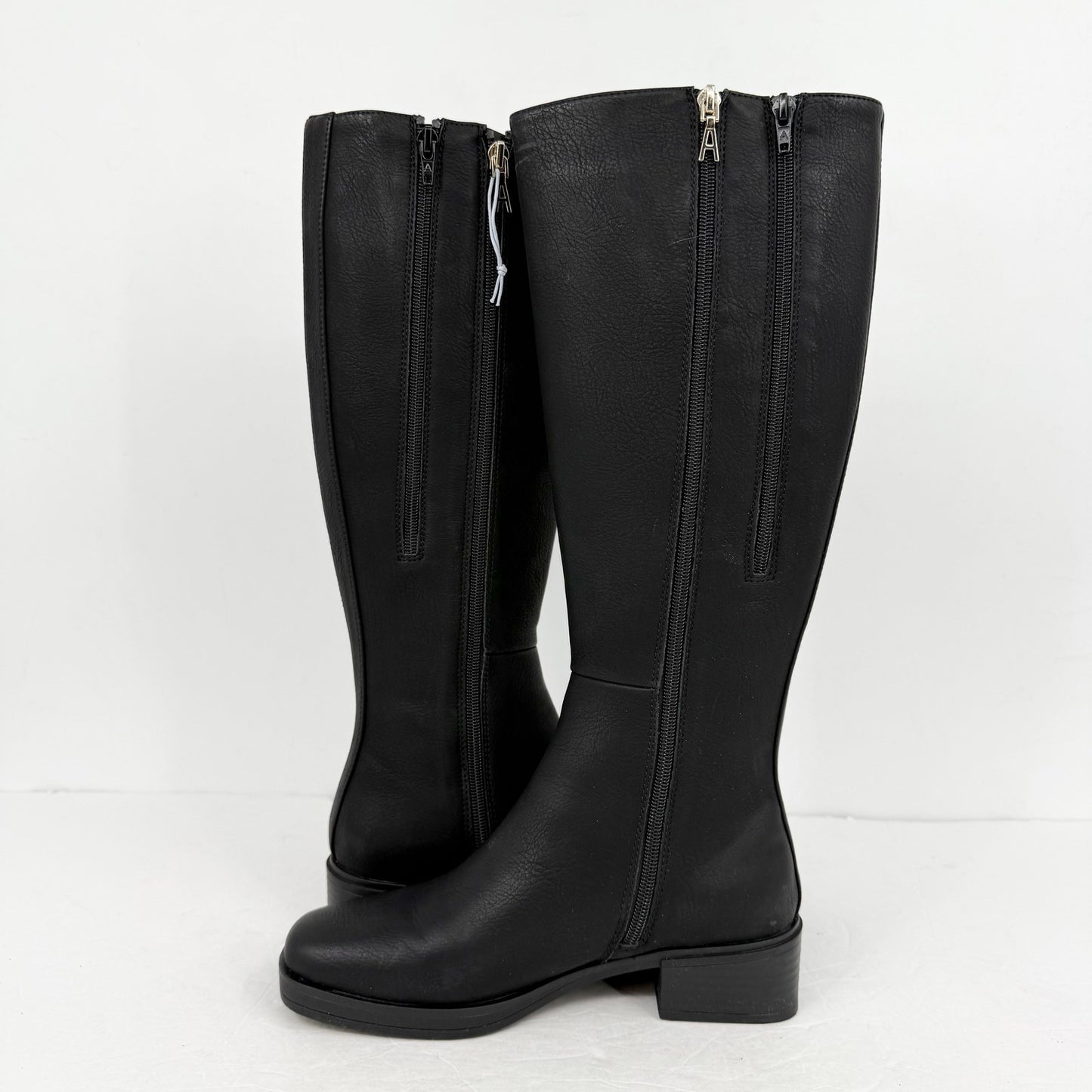 Aerosoles Womens Daria Knee High Boots US 7 M Black Vegan Leather NIB