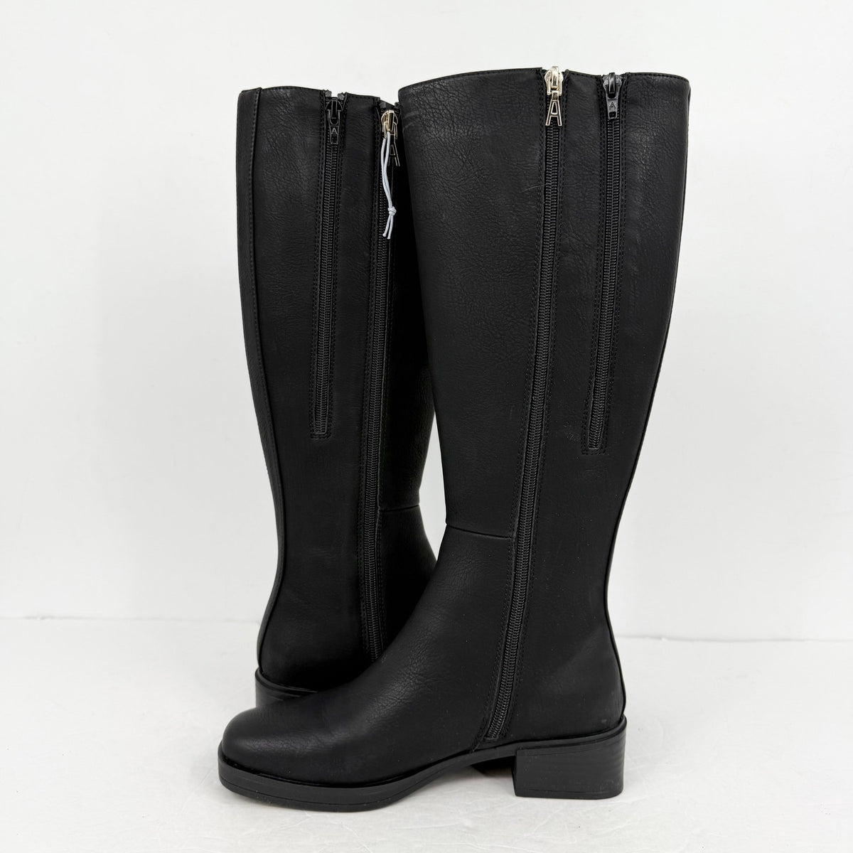 Aerosoles Womens Daria Knee High Boots Size 7 M Black Vegan Leather NIB