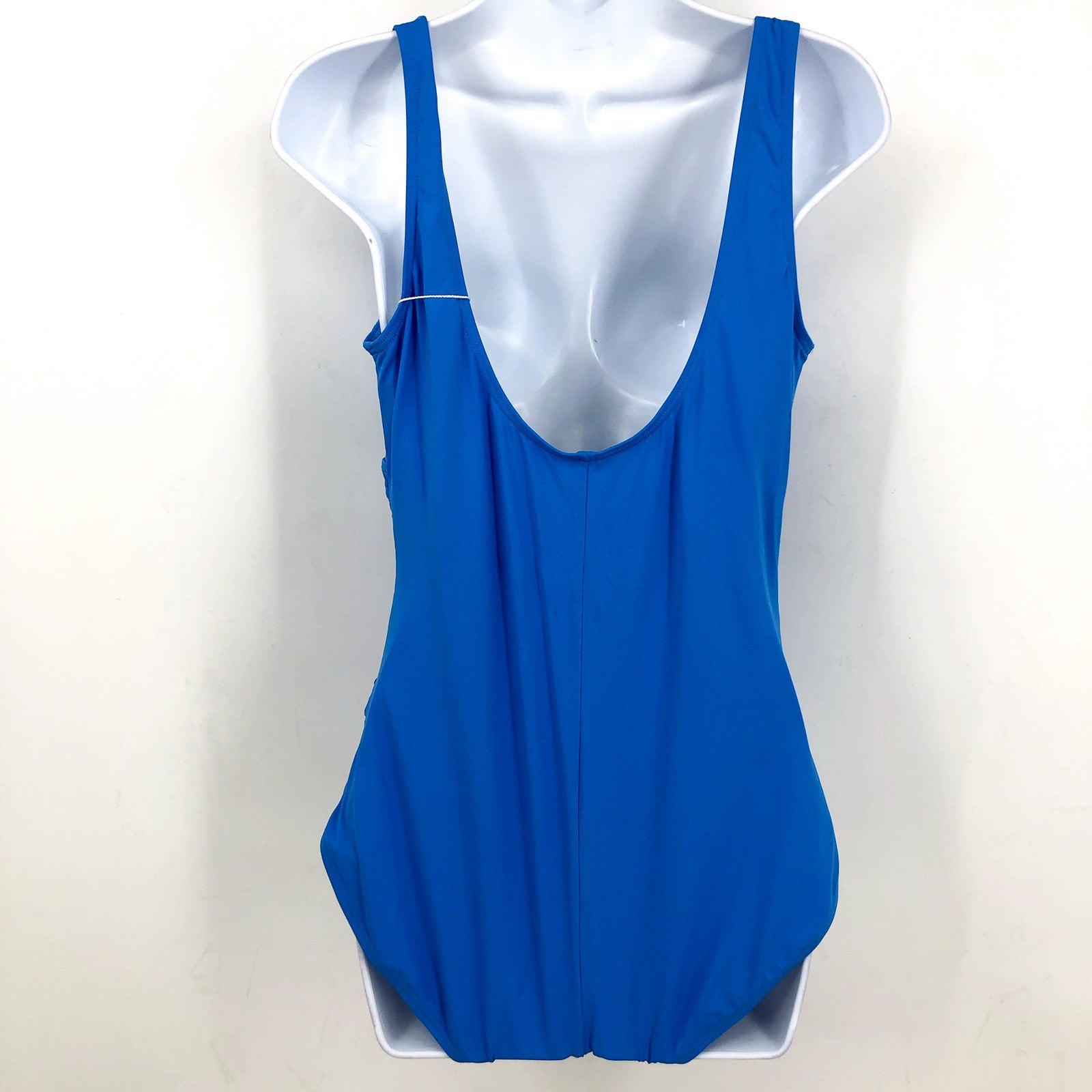 CONTOURS COCO REEF One Piece Swimsuit 14 38C Azure Blue V-Neck Underwire NWT