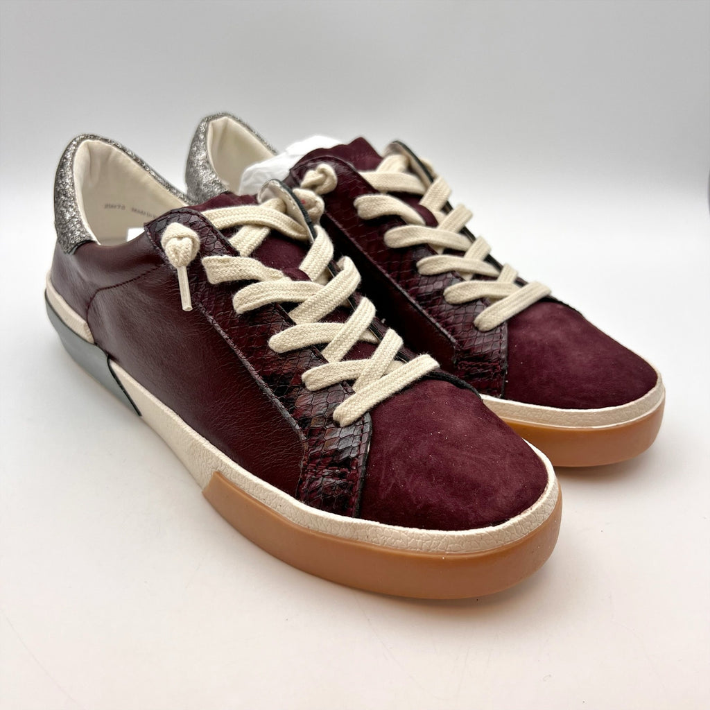 Dolce Vita Womens Notice Stitch Casual Sneakers Size 7.5 Red Leather NIB