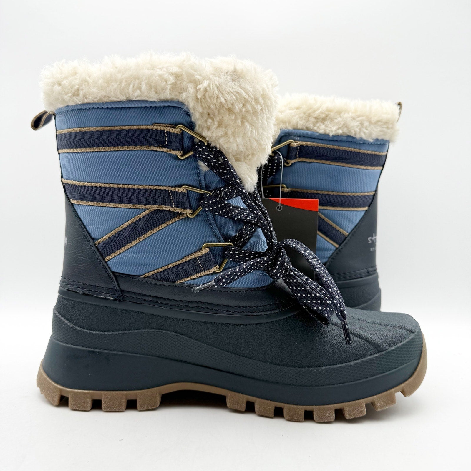 Storm by Cougar Womens Fresno Snow Boots US 6 EU 36 Navy Waterproof NIB