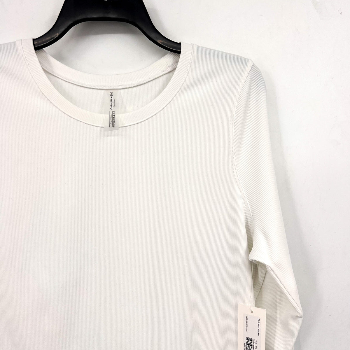 OUTDOOR VOICES Women's SuperForm Rib Long Sleeve Tee XXL White NWT