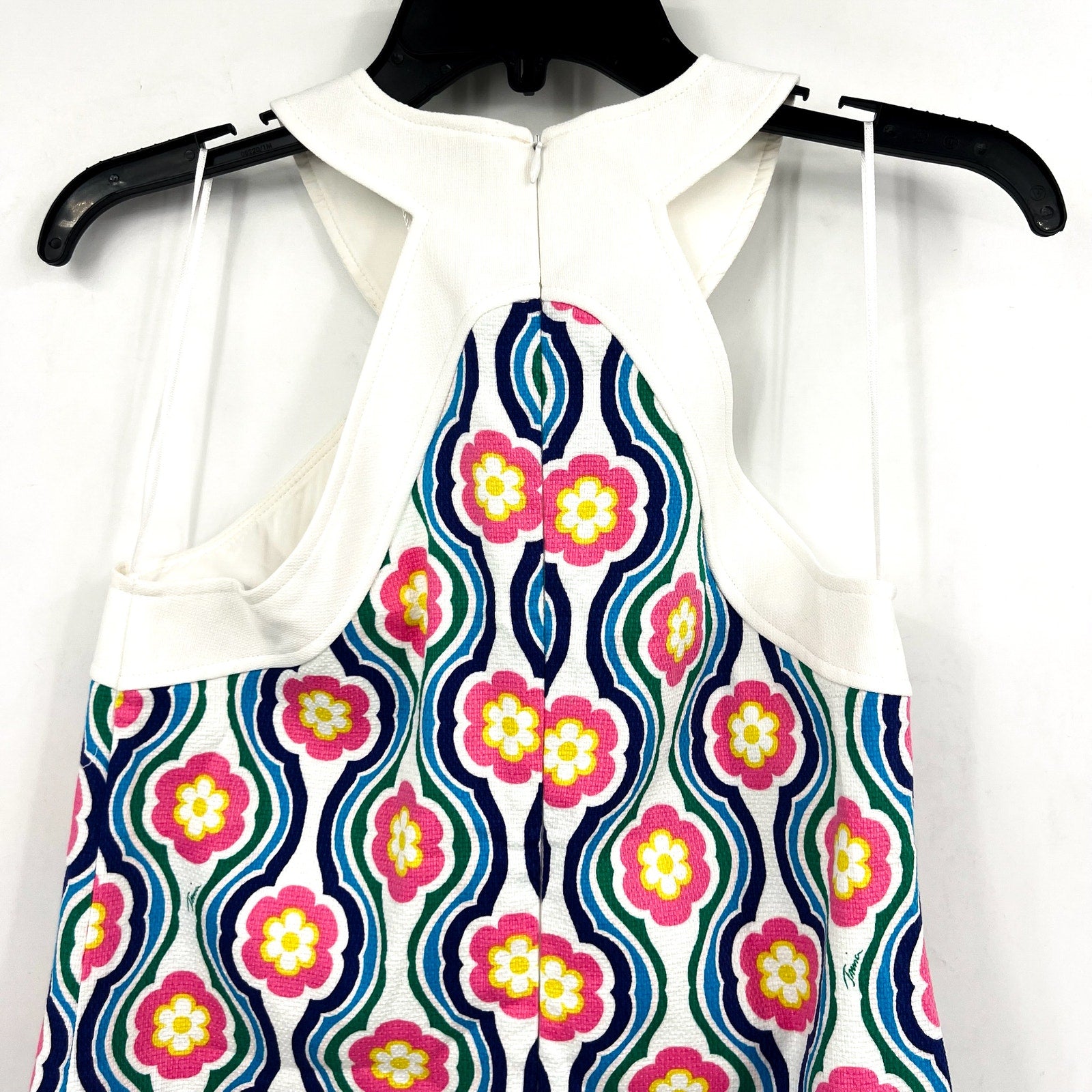 TRINA TURK Women's Halter Triton Dress Size 4 Gulfstream White Multi Floral NWT