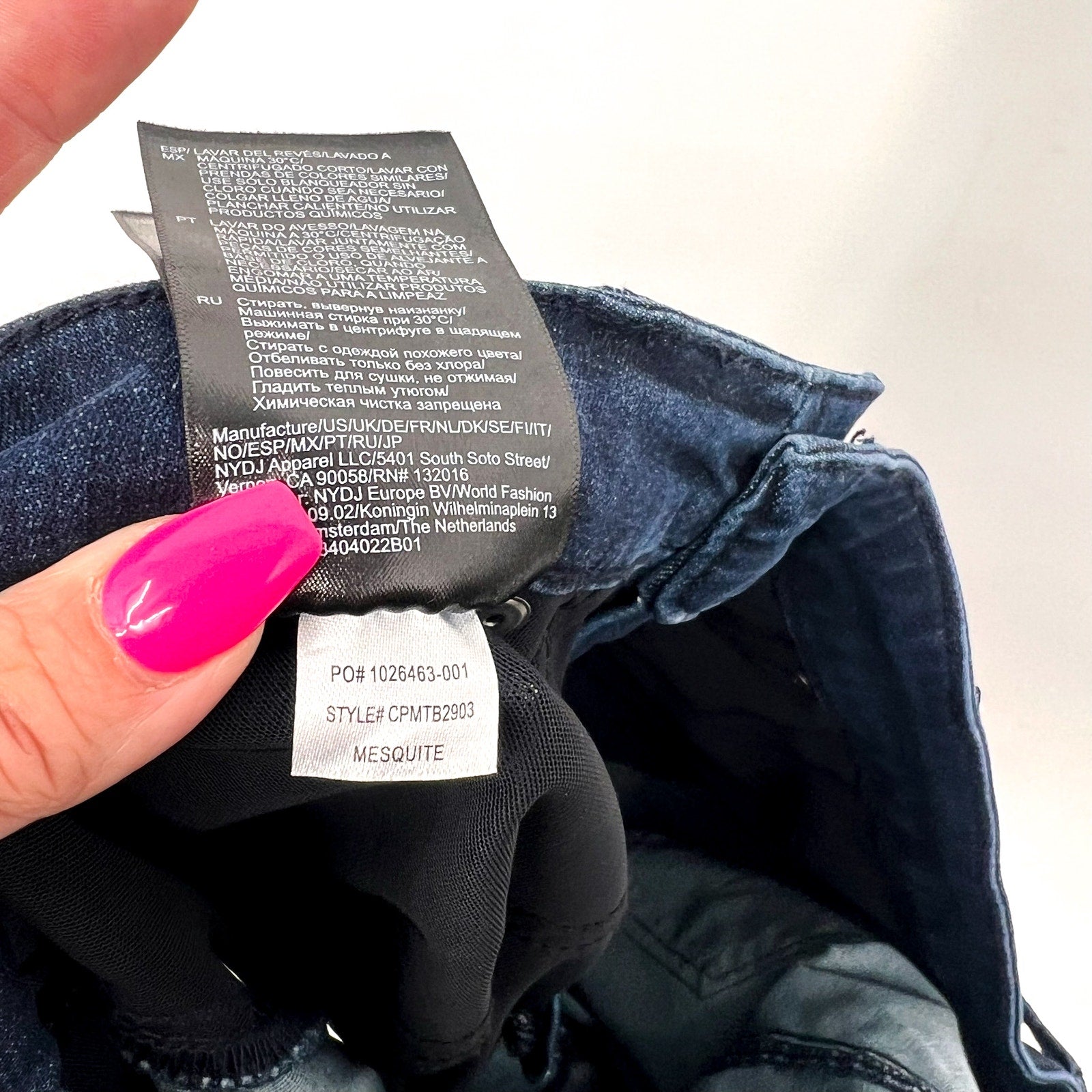 NYDJ Curves 360 Womens Slim Straight Crop Jeans Size 16 PETITE Mesquite Blue NWT