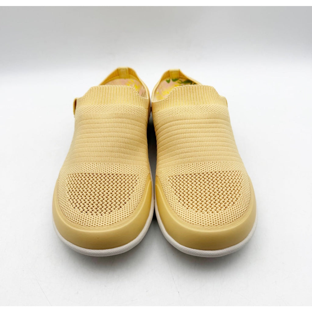 Spenco Womens Blissful Casual Shoes Size 7 Wide Sundress Yellow Slip On Mule NIB