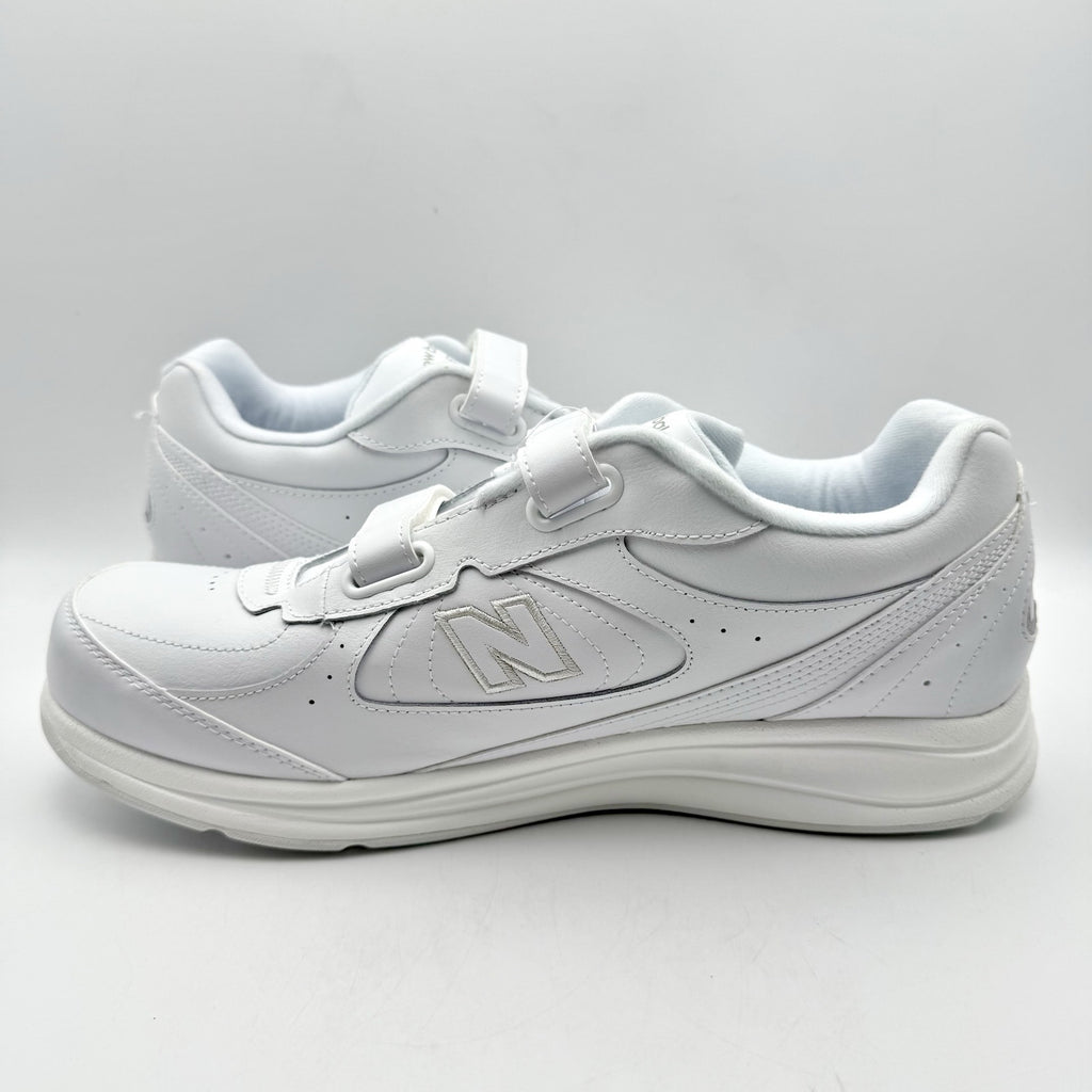 New Balance Mens 577 Sneakers US 14 White Leather Athletic Hook and Loop NIB