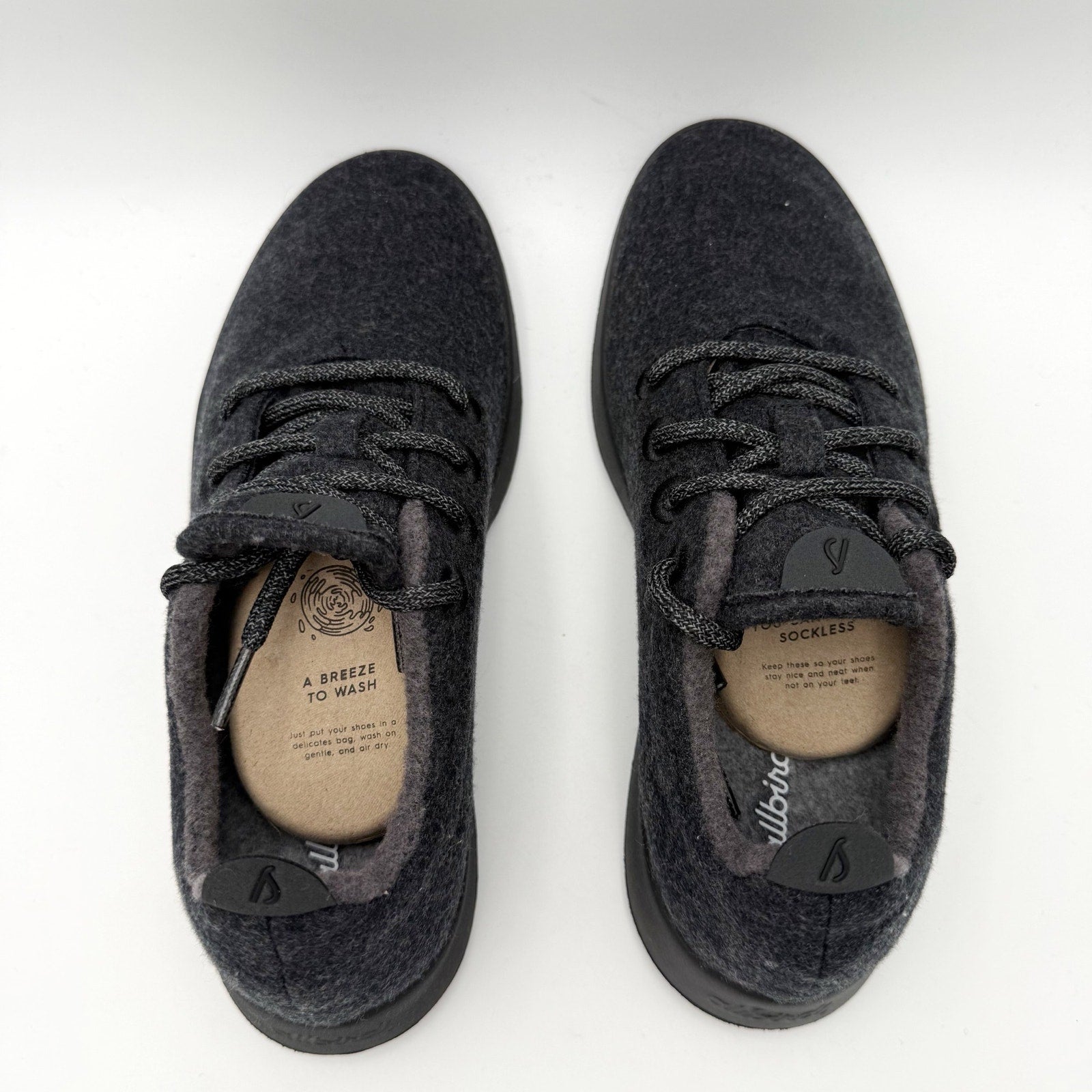 AllBirds Mens Wool Runner Sneakers US 8 EU 40.5 Black Athletic NIB