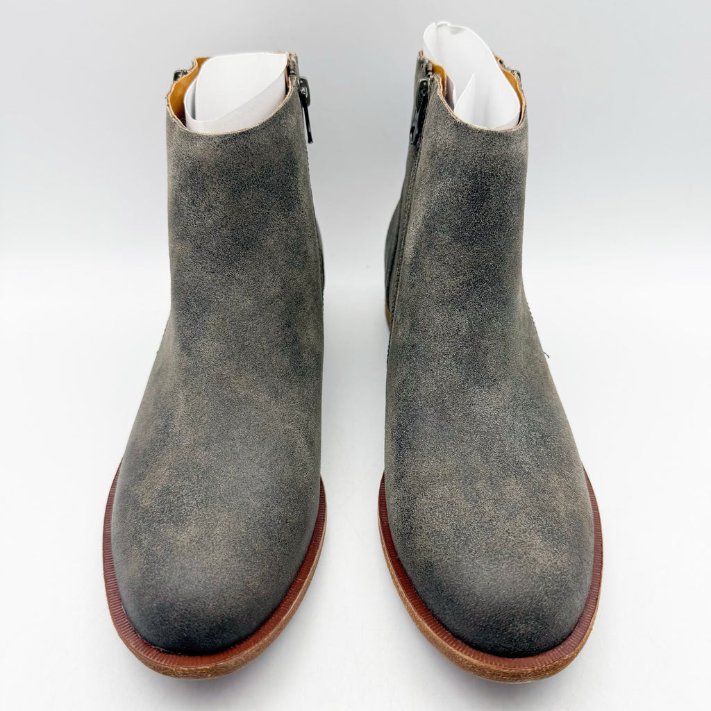 Kork-Ease Womens Riley Ankle Boots Size 7.5 Grey Taupe Leather Booties NIB