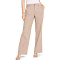 NIC + ZOE Women's Eliot Wide-leg Dress Pants 8 Petite Brown Mix Linen Cotton NWT