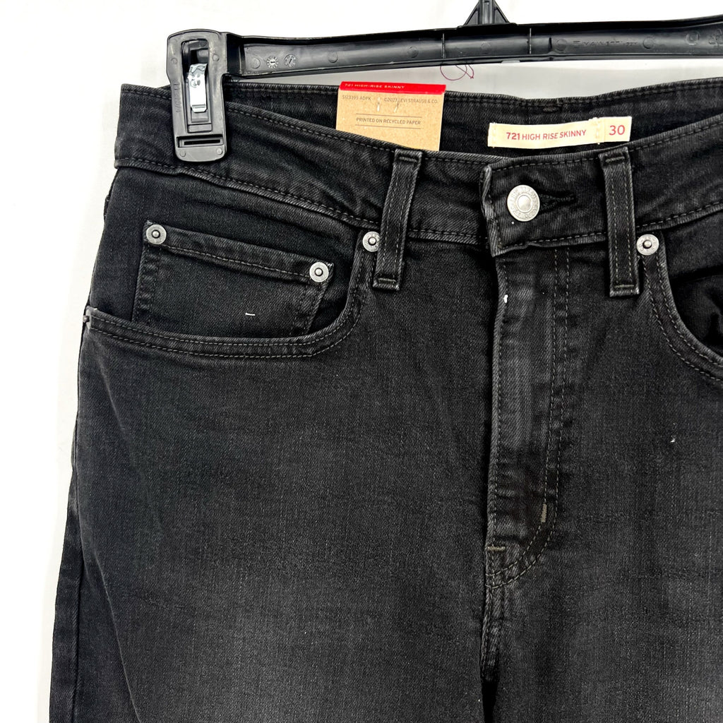 LEVI'S Women's 721 Skinny Jeans 30x30 US 10 Black Urgent Update 18882-0734 NWT