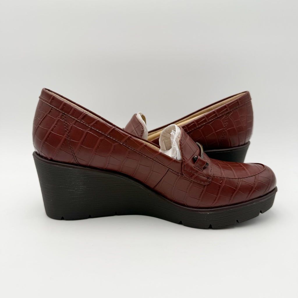 Soul Naturalizer Womens Achieve Wedge Loafers US 6.5 Wide EU 36.5 Brown NIB