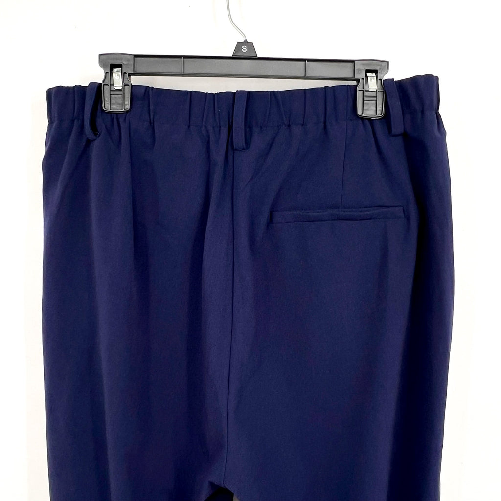STANDARDS & PRACTICE Francine Cropped Carrot Pants Size 14 Midnight Blue NWT